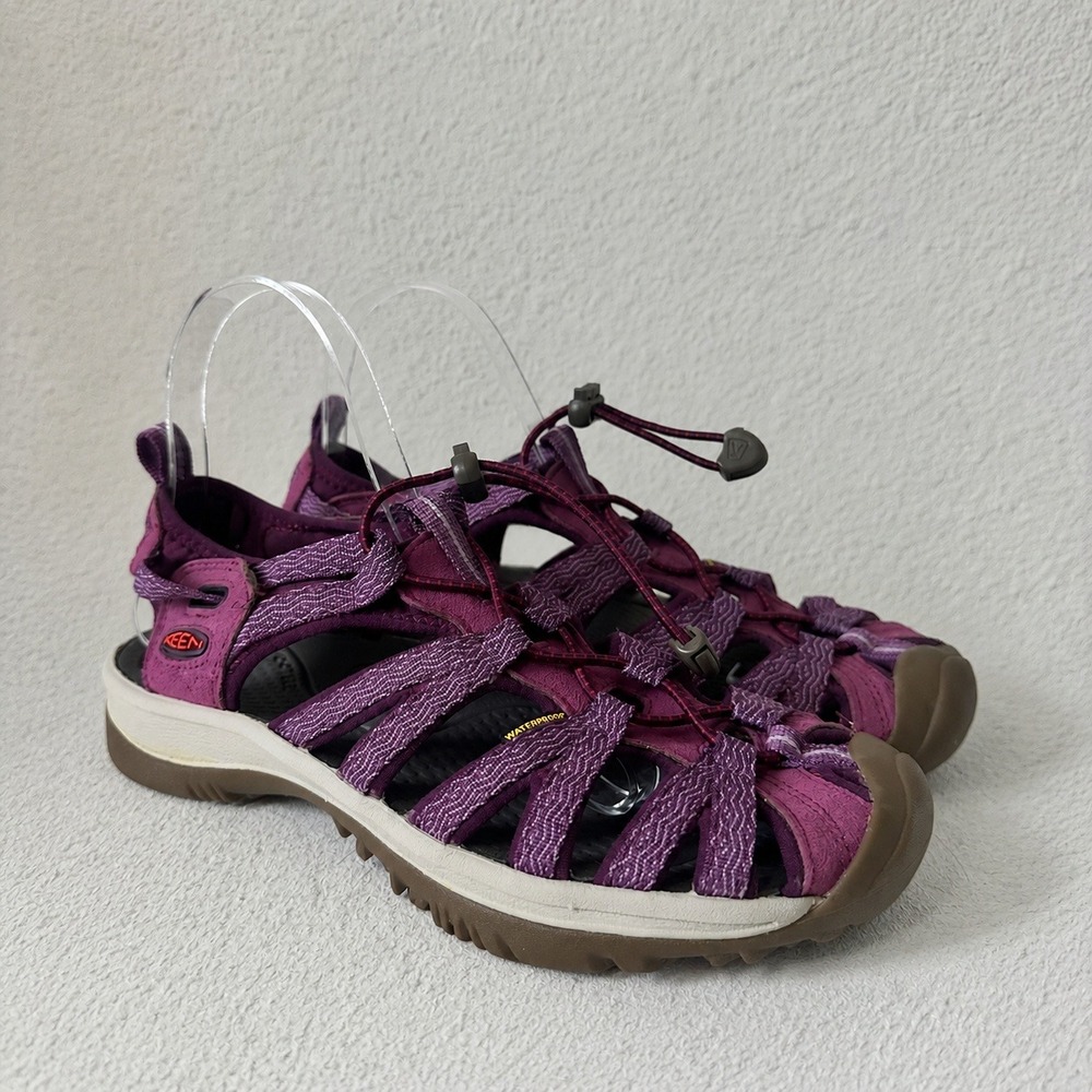 Keen Whisper Purple/Beet Red Waterproof Hiking Sport Sandals Womens 8.5 1018229
